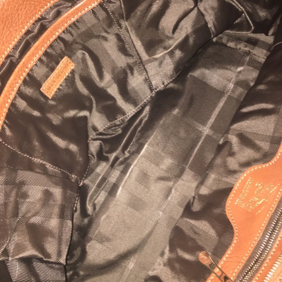 Burberry Chestnut Leather Quilted Manor Satchel - Picture 7 of 9